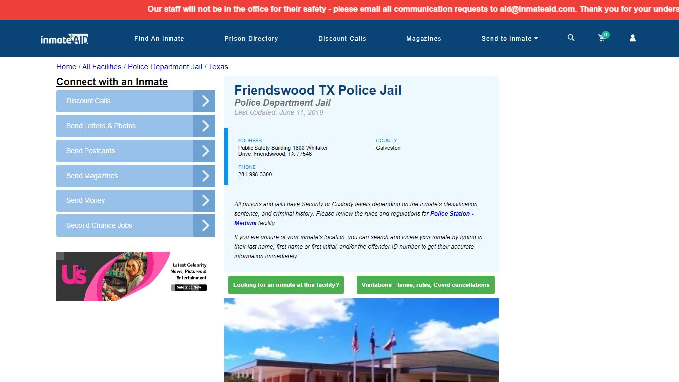 Friendswood TX Police Jail & Inmate Search - Friendswood, TX