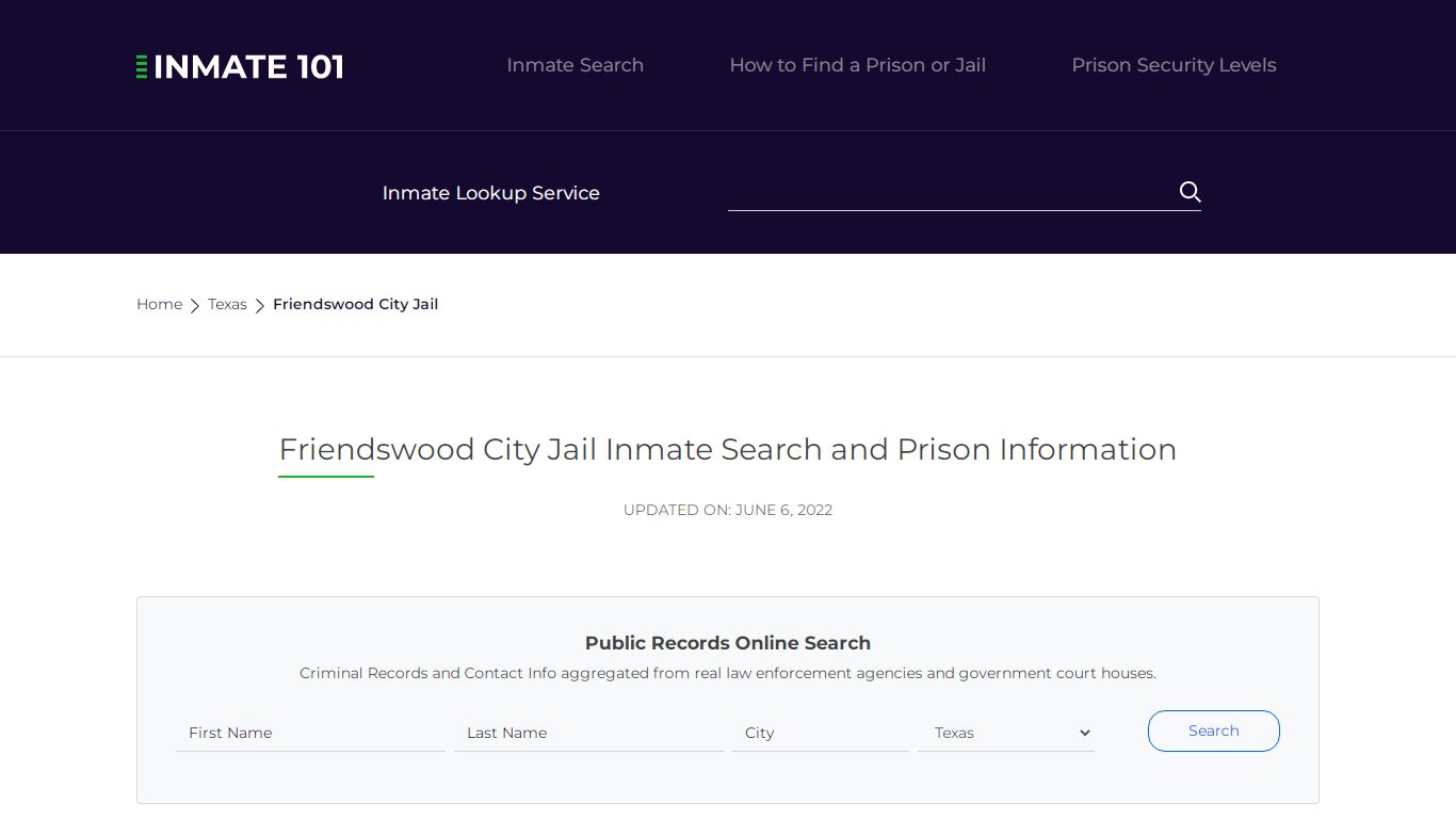 Friendswood City Jail Inmate Search, Visitation, Phone no ...