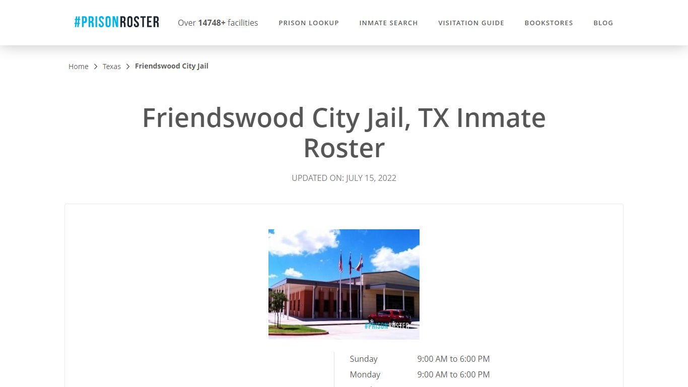 Friendswood City Jail, TX Inmate Roster